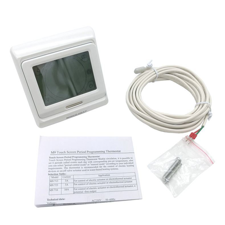 LCD Programmable Digital Room Floor Heating Thermostat Touch Screen Warming Floor Temperature Controller
